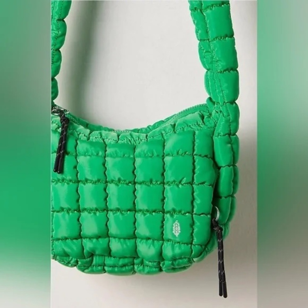 FP Movement by Free People Quilted Carryall Sling Bag ~ Green - Picture 3 of 5